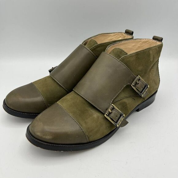 VC Signature by Vince Camuto 7M    Ankle Booties    Green Vi-Tallon Leather - Picture 2 of 11